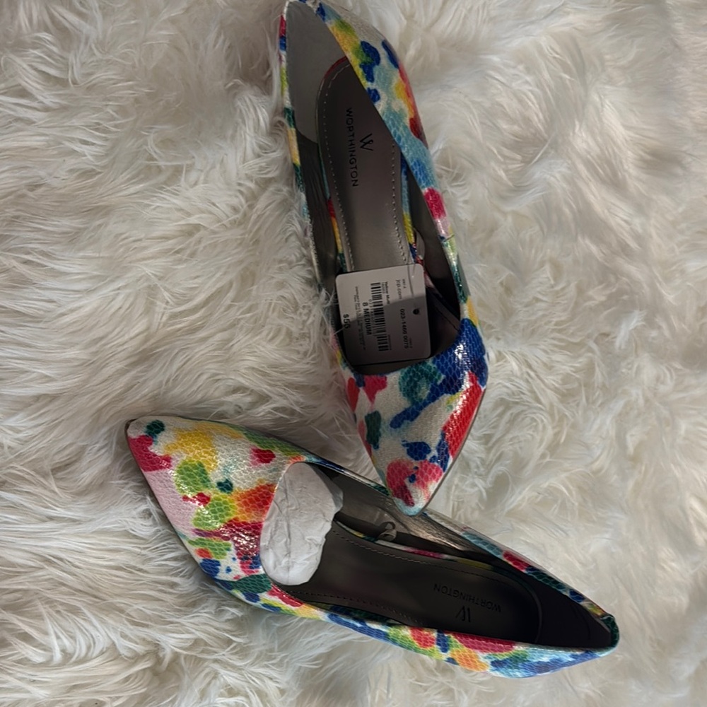 Worthington Red and Pink Heels Vibrant Statement